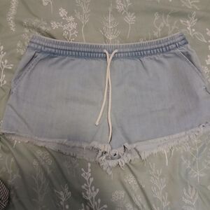 Aerie Light Blue Denim Shorts